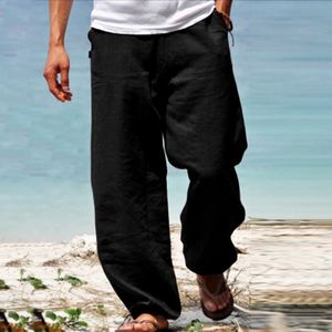 Tracki męskie Little Boy 6 7 Menów moda swobodny stały kolor spróbuj oddychania bawełniane i lniane kieszonkowe elastyczne talia duże spodnie spodni 221122