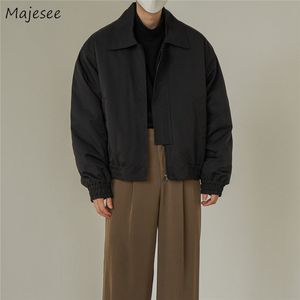 Mens Leather Faux Bomber Jackets män mode våren beskuren amerikansk trendig allmatch studenter outwear solid casacas para hombre harajuku fritid 221122