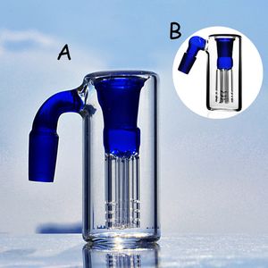 90 and 45 Degree Ash Catcher Bubbler Holder Blue for Glass Bongs Ashcatcher Diffuse Downstem 14mm 18mm Joint