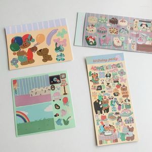 Hediye sargısı Korean Ins Retro Kek Mağazası Doğum Günü Tema Etiketi DIY Scrapbook Cep Telefon Günlüğü Star Chasing Happy Plan Dekorasyon