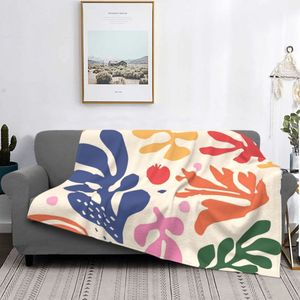 Koc Matisse Plaid kolorowy polarowy letni rysunek fauvism oddychający ciepły rzut na łóżko na zewnątrz 221122