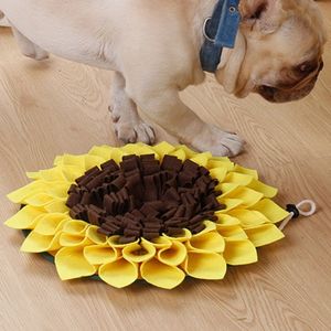 Dog Toys Chews Chew Pet Sniff Mats Training Одеяло Snuffle Sunflower Pad облегчает стресс нос головоломка.