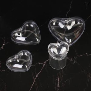 Party Decoration Christmas Balls Clear Fillable Heart Baubles Plastic Wedding Favours For Home Gift Box Ornament