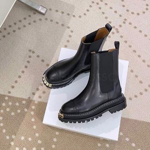 Luksusowy projektant Martin Boots Damskie buty kostki Sandro Lace Up Bots skóra Grube Black Black Buty Buty Buty na zewnątrz 35-40