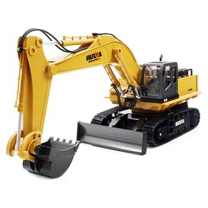 Электрический автомобиль RC Huina Toys RC Excavator 11CH Механический звук 680 градусов вращение движимое бум Boom Buom Rtr 1510 1 16 2 4GHZ 221122