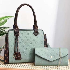 Women handbags tote bag luxury totes designer bags Leather green embossed handbag Woman black Shopping shoulder crossbody composite bag with chain clutch sacoche