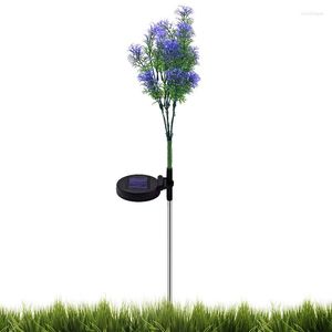Garden Solar Lights Flower Led Artificial Outdoor Decorative Stakes Decor f￶r Yard Part