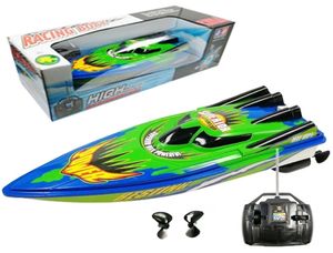 RC Racing Boat Radio Remote Control Dual Motor Speed ​​Boat Highspeed Strong Power System Fluid Type Design Kids Outdoor ToyG4 210
