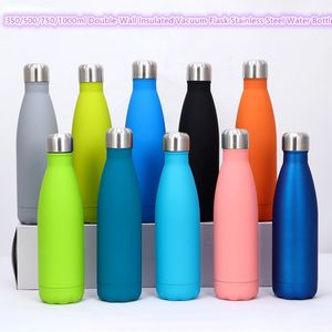 Water Bottles 3505007501000ml DoubleWall Insulated Vacuum Flask Stainless Steel Bottle BPA Free Thermos for Sport 221122