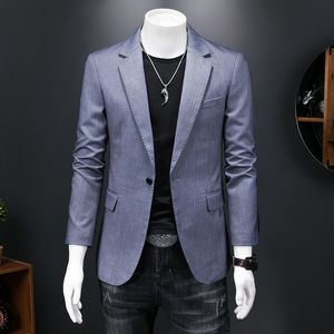 2022 High-end kleine pak heren casual zakelijk bedrijf knappe shirt Koreaanse Versie trend lente katoenen enkele pak jas