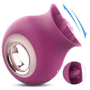 Vibratori Vibratore per le donne G-Spot Leccare Dildo Clitoride Stimolatore del capezzolo Lingua orale Figa Vagina Giocattoli del sesso Masturbazione femminile 221116