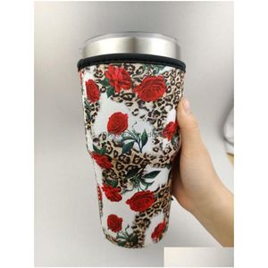 İçki Tığ kolu içecek kolu 10 Stylesneopren Tumbler Tutucu ER Çantalar 30 oz Yeniden Kullanılabilir Isili Kılıf Çantası Kahve Kupaları SEA 762 DHWOZ