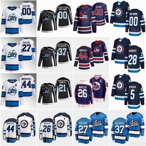 Winnipeg Hockey''nhl''Jets 37 Connor Hellebuyck Jersey Reverse Retro 26 Blake Wheeler 5 Brenden Dillon 21 Dominic Toninato 27 Nikolaj Ehlers 44