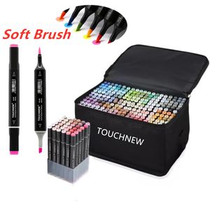 Målning Pennor Touch Sketching Markers Soft Brush Marker Pen Set Alcohol-Based Comic Drawing Animation Art Supplies 221121