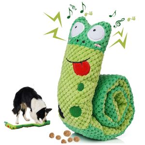 Dog Toys tuggar pussel Squeaky Plush Snuffle Game IQ Training Foraging Molar valp för små medelstora stora S PET -produkter 221122