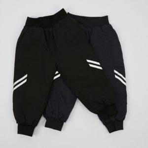 2022 New 3M Reflective Stripe Children's Down Trousers Autumn and Winter Thickened Warm Cold Proof Boys Girls Children Wear Outward Cotton-padded Trousers