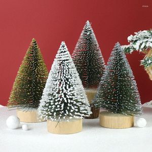 Weihnachtsdekorationen Baum Mini Sisal Seide Zeder Tischdekoration Weihnachtsfeier Kleine Kiefer Platziert Desktop Ornament Jahr Home DIY Dekor