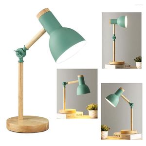 مصابيح المائدة Nordic الخشبية قابلة للطي أضواء الليل بسيطة مصباح مكتب حماية العين القراءة 3 ألوان فاتحة توفير الطاقة