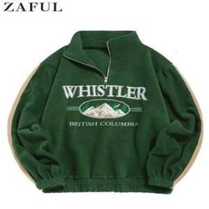 Mens Hoodies Sweatshirts Vests Hoodie Fall Winter Fleece Letter Brodery Turtleneck Pullover Vintage Streetwear Warm SW 221121