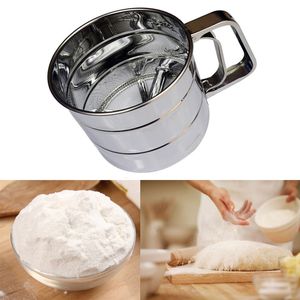 Bakning mögel walfos rostfritt stål mjöl sieve cup pulver mesh kök gadget för kakor hand-screened socker 221122