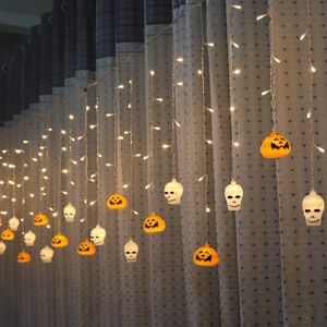 Weihnachtsdekorationen Halloween Dekoration LED Lichter Schädel Kürbis LED Vorhang String d Ghost Lantern Party Home DIY Dekor