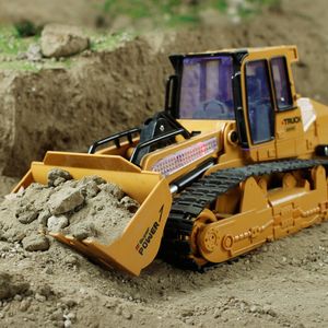 Elektrikli RC Araba 1 16 RC Kamyon Buldozer Damper Tracler Traktör Model Mühendislik Aydınlatma Exkavator Radyo Kontrollü Oyuncak Çocuk Hediyesi 221122