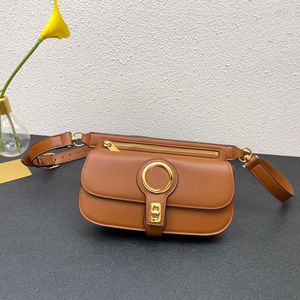 Blonide Chest Bag cross body Handbags Cowhide Leather Bags Fashion Wasit Handbags Twist Buckle 5 Colors Flip Wallet Exterior Zip Pockets
