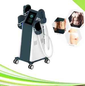 EMS skulpturering av fotmassage Sculpt Muscle Stimulator Cavitation Slimming 4 Handtag Neo RF Butt Lifting Massager Maquina Body 2022 Hiems Hiemt EMS Fitness Machine