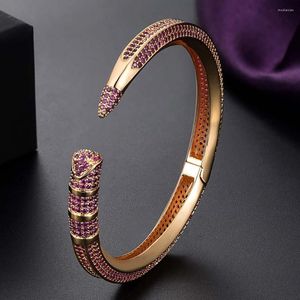 Bangle zlxgirl Модный карандаш дизайн манжеты для женщин свадьба Полный кубический кристаллический браслет с кубическим цирконом Dubai Gold Bijoux