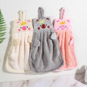 Towel Cartoon Pig Handkerchief Kitchen Supplies Embroidery Soft Hand For Household Korean Style Wall Mounted Dry
