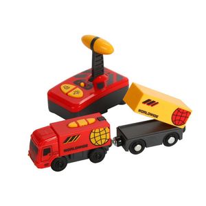 Электрический RC Track Train Toy Kid Magnetic Locomotive Plaything для железнодорожных аксессуаров Thomass Wooden S L221122