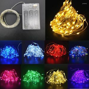 Strings Fairy Copper Wire LED String Lights Decorazioni natalizie per la casa Giardino Ghirlanda Decor Outdoor Luces De Navidad Impermeabile