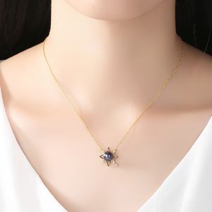 Marke Acht Sterne Süßwasser Perle s925 Silber Anhänger Halskette Frauen Schmuck Mode dame Überzug 18k Gold Zirkon Exklusive Schlüsselbein kette Halskette Zubehör