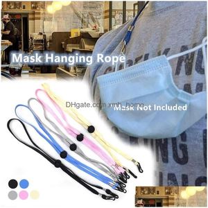 Hooks Rails Face Masks Lanyard Adjustable Length Strap Hooks Handy Convenient Safety Mask Holder Hanger Sanitary Extenders Around Dh8E5