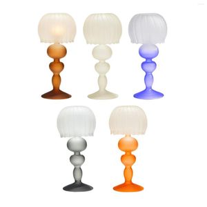 Candle Holders Transparent Glass Table Lamp Shape Holder Candlestick Pillar For Dinner Room Christmas Window Party Ornaments