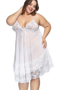 Plus Size Kleider Dessous Bodysuit Plus Size Kleidung Sexy Dessous Sexy Straps-Nachthemd Plus Size Pyjamas Kleider für Frauen 5XL 6XL 7XL 221121