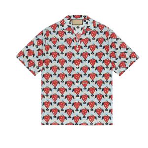 Роскошные дизайнерские рубашки мужские геометрические печати боулинг рубашка Hawaii цветочные повседневные рубашки Мужчина с коротким рукавом Camicie Hawaiane Chemises Hawaiennes 789