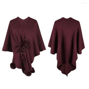 Scarves Stylish Women Knitted Scarf Temperament Washable Irregular Shawl Cape Coat Pleated Autumn Winter Warm Poncho For Daily Wear