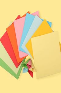 10 Colors 100pcs Quadrat Origami Papier handgefertigt bunte Papiere Kinder DIY Scrapbooking Dekoration Andere Kunsthandwerk