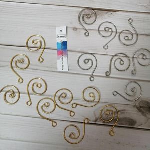 Avize Kristal Camal 100 PCS 45mm Swirl şekilli Altın/Krom Metal Hook Askı Konnektörü Prizmalar için Noel Ağacı Süs Diy