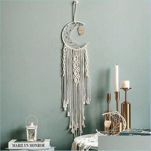 Other Home Decor Handmade Rame Dream Catcher Owl Tapestry Pendant Wall Hanging Wedding Decoration Bedroom Home Decor Drop Delivery Ga Dhnyn
