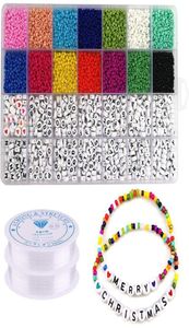 5000pcs 37mm DIY Handmade Beads Kit Charms Elastic String Jewelry Making Bracelets Set Children039s kids girls toys for 78 ye9716155