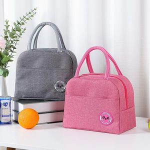 Novo almoço de bolsa de bolsa portátil para mulheres para mulheres, caixas de comida conveniente para alimentos 0412