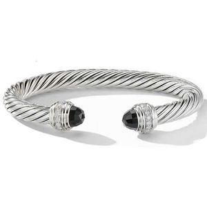 Wholesale Head Platinum Trend Round Bracelet Women Fashion Versatile Dy Plated Two-color Hemp Twisted Hot Wire Selling Jewelry
