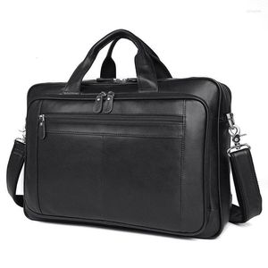 Aktentaschen 17 Zoll Designer-Handtaschen für Herren Aktentasche Business-Taschen Laptop PC Notebook Schwarze wasserdichte Handtasche