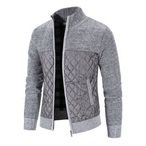 Men's Jackets Autumn Winter Warm Cashmere Casual Zipper Slim Fit Fleece Coat Dress Knitwear Male 221122