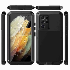 Dla Samsung Mobile Phone Case Ochrata Ochrona Luksusowa metalowa zbroja S21 Ultra Life Splash Odporność