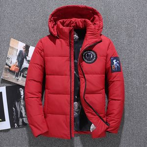 Męska kurtka w dół parkas kaczka zima ciepłe z kaptury puffer men vintage ubrania 90 x wyściełany czarny jesienny czerwony bombowca mężczyzna parka 221122