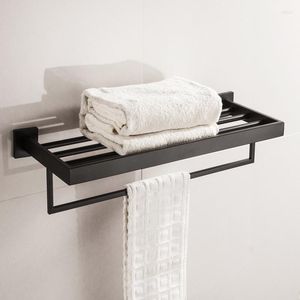 Acessório de banho Conjunto de banheiro preto 304 Toalha de aço inoxidável Rack/anel/barra de papel/escova de vaso sanitário Hardware de sopa de soneca