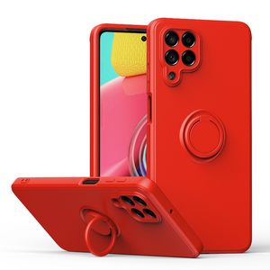 Flytande fodral för Huawei Nova 10 8 P50 P40 P30 MATE 50 40 Pro se Telefon Silikongelring Stand Standsocktät mjuk bakre fall